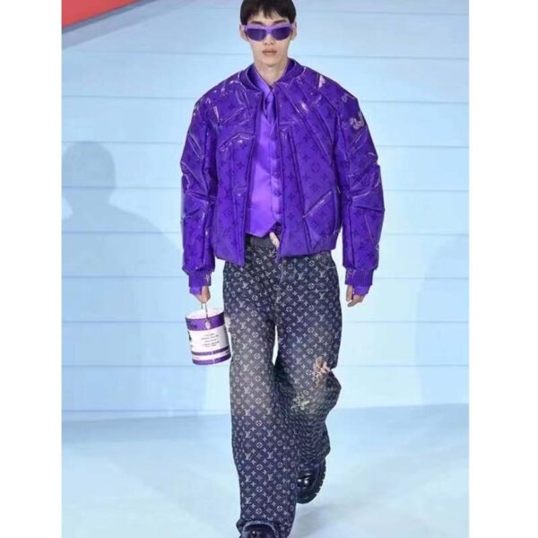 Louis Vuitton Unisex LV Paint Can Purple Coated Canvas Cowhide Leather - Image 15