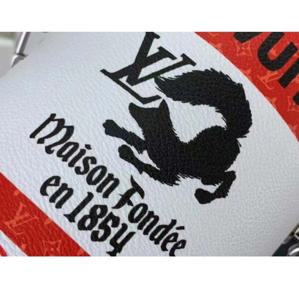 Louis Vuitton Unisex LV Paint Can Red Coated Canvas Cowhide Leather - Image 7