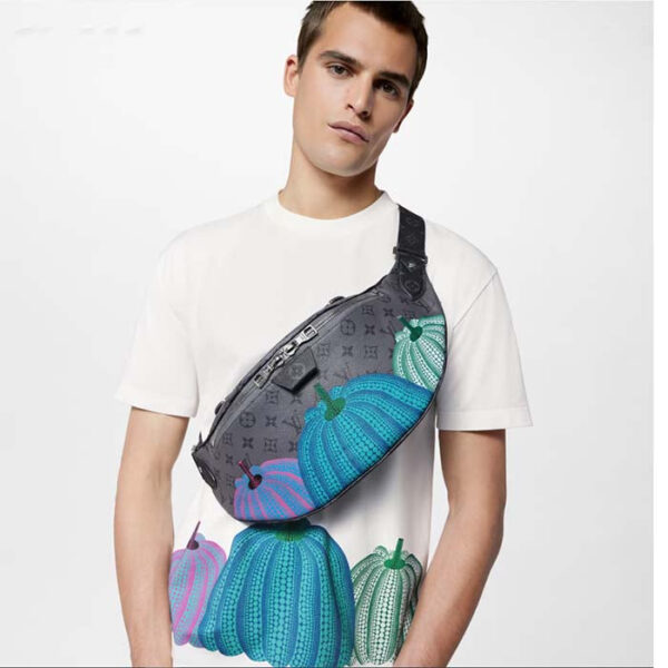 Louis Vuitton Unisex LV Pillow Maxi Bumbag Monogram Eclipse Reverse Coated Canvas Pumpkin - Image 13