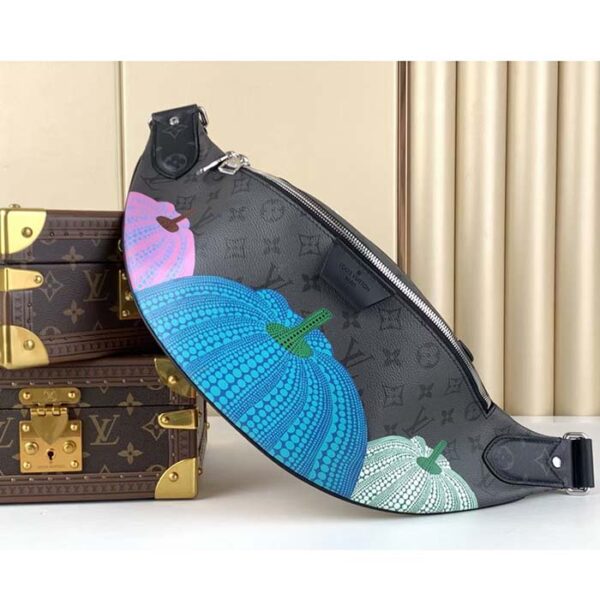 Louis Vuitton Unisex LV Pillow Maxi Bumbag Monogram Eclipse Reverse Coated Canvas Pumpkin - Image 2