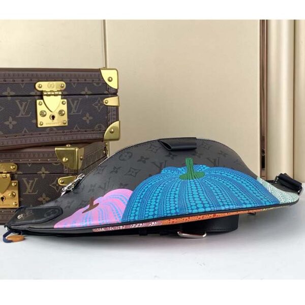 Louis Vuitton Unisex LV Pillow Maxi Bumbag Monogram Eclipse Reverse Coated Canvas Pumpkin - Image 3