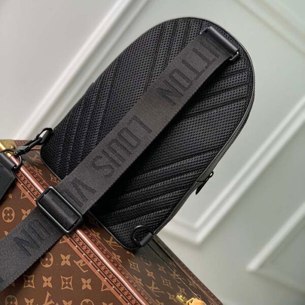 Louis Vuitton Unisex LV Pilot Slingbag Aerogram Collection Black Cowhide Leather Textile Lining - Image 3