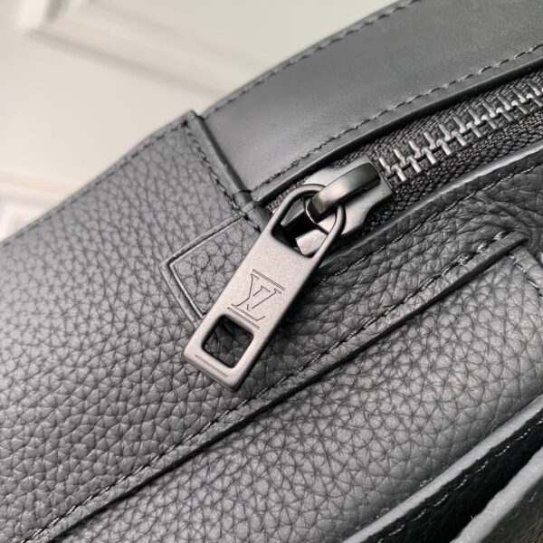 Louis Vuitton Unisex LV Pilot Slingbag Aerogram Collection Black Cowhide Leather Textile Lining - Image 7