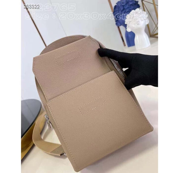 Louis Vuitton Unisex LV Pilot Slingbag Sable Beige Cowhide Leather Textile Lining - Image 3