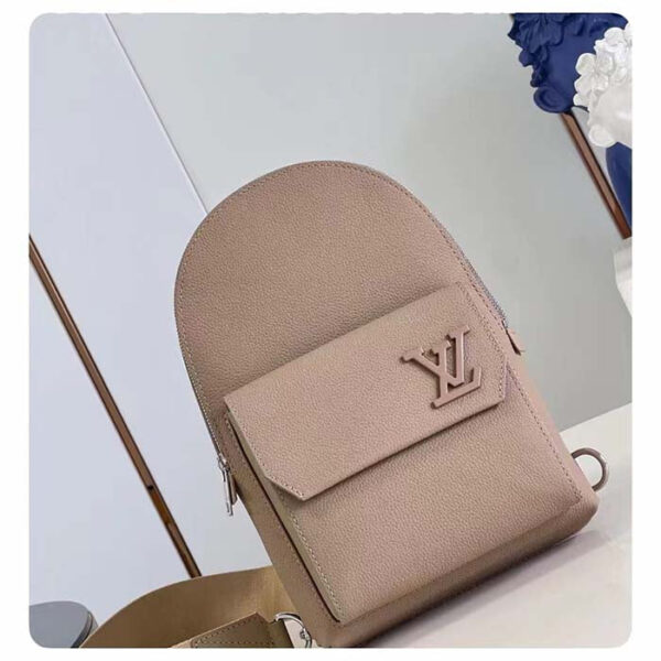 Louis Vuitton Unisex LV Pilot Slingbag Sable Beige Cowhide Leather Textile Lining - Image 2