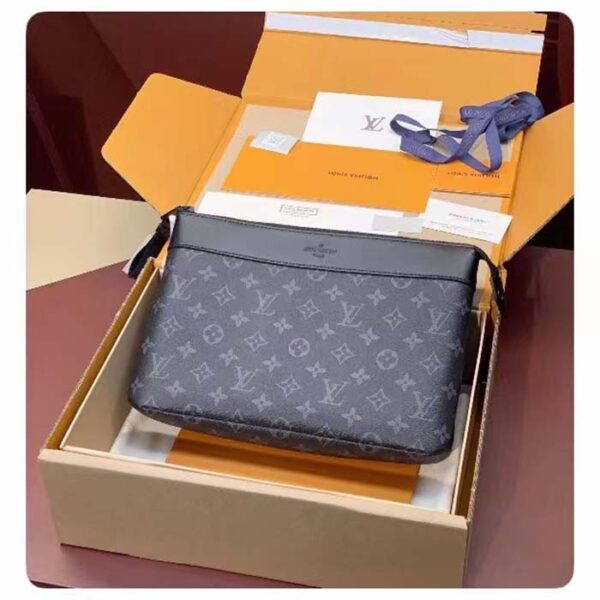 Louis Vuitton Unisex LV Pochette Voyage Souple Monogram Eclipse Coated Canvas Cowhide-Leather - Image 3