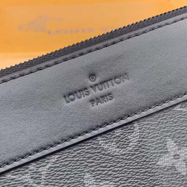 Louis Vuitton Unisex LV Pochette Voyage Souple Monogram Eclipse Coated Canvas Cowhide-Leather - Image 9