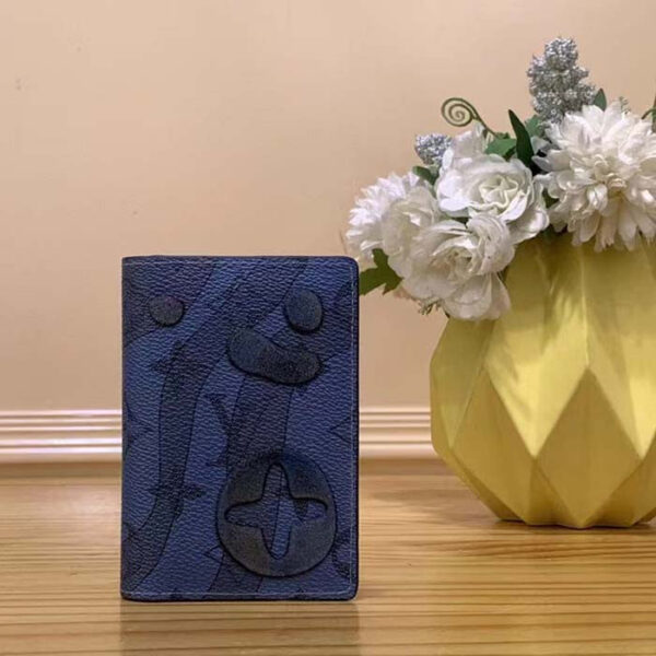 Louis Vuitton Unisex LV Pocket Organizer Abyss Blue Monogram Aquagarden Coated Canvas - Image 2