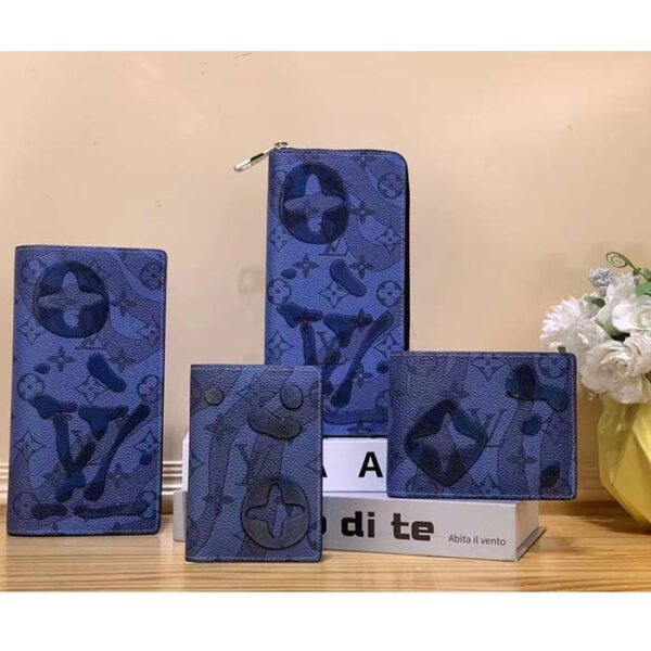 Louis Vuitton Unisex LV Pocket Organizer Abyss Blue Monogram Aquagarden Coated Canvas - Image 9