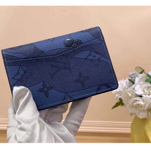 Louis Vuitton Unisex LV Pocket Organizer Abyss Blue Monogram Aquagarden Coated Canvas - Image 11