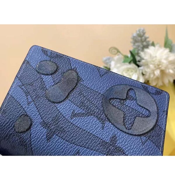 Louis Vuitton Unisex LV Pocket Organizer Abyss Blue Monogram Aquagarden Coated Canvas - Image 7