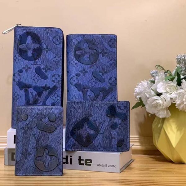 Louis Vuitton Unisex LV Pocket Organizer Abyss Blue Monogram Aquagarden Coated Canvas - Image 10