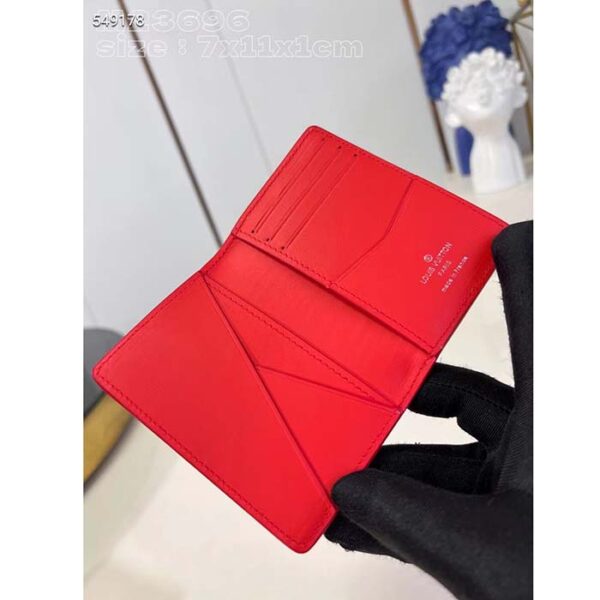 Louis Vuitton Unisex LV Pocket Organizer Vermillion Red Epi XL Grained Leather Cowhide - Image 6