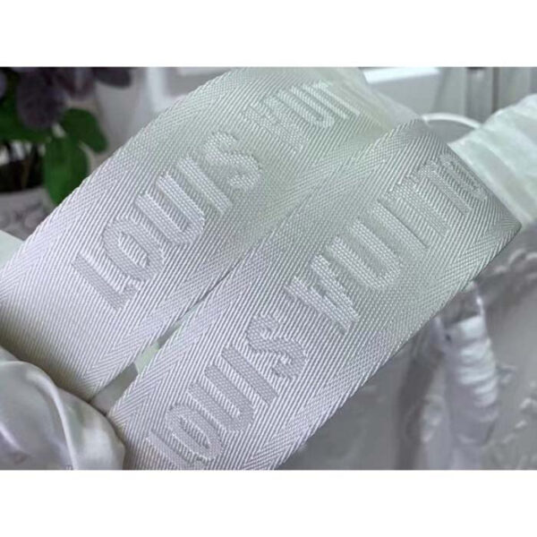 Louis Vuitton Unisex LV Sac Plat Optic White Calf Leather Double Handle - Image 7