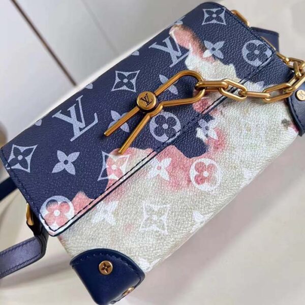 Louis Vuitton Unisex LV Steamer Wearable Wallet Ink Blue Monogram Bleach Coated Canvas - Image 2