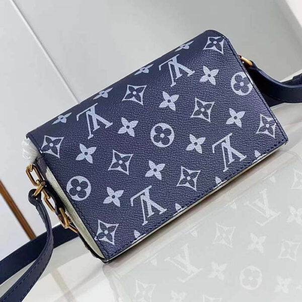 Louis Vuitton Unisex LV Steamer Wearable Wallet Ink Blue Monogram Bleach Coated Canvas - Image 3