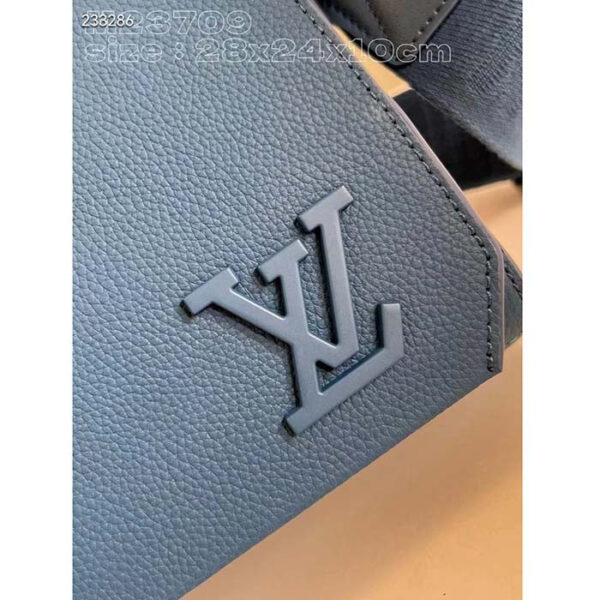 Louis Vuitton Unisex LV Takeoff Messenger Atlantic Blue Cowhide Leather Textile Lining - Image 8