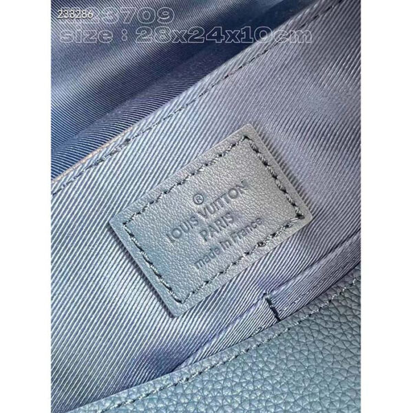 Louis Vuitton Unisex LV Takeoff Messenger Atlantic Blue Cowhide Leather Textile Lining - Image 10