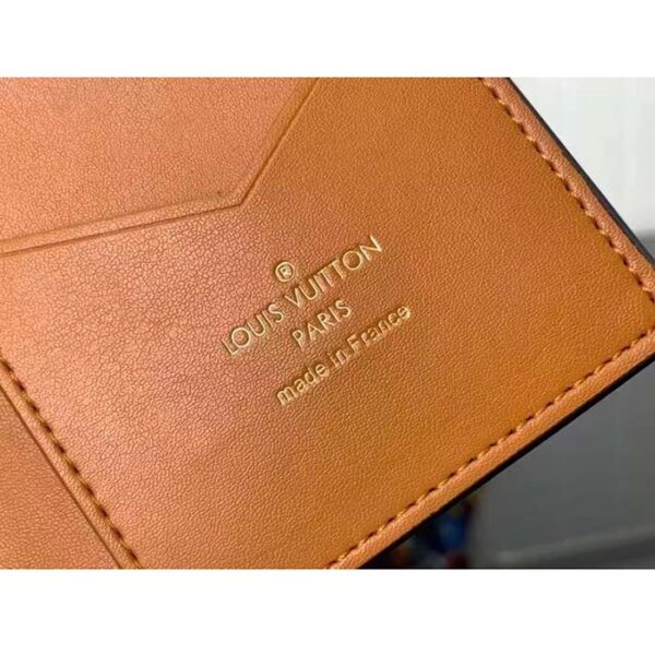 Louis Vuitton Unisex LV Vertical Compact Wallet Black Arizona Beige Taurillon Leather - Image 7
