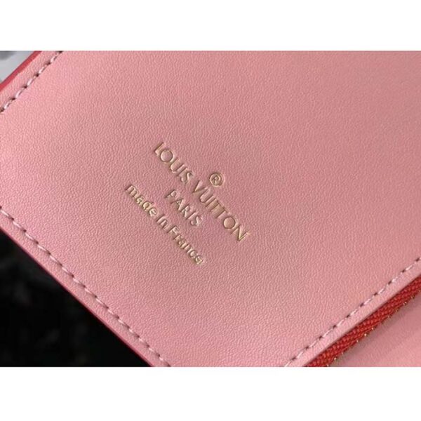 Louis Vuitton Unisex LV Vertical Compact Wallet Dragon Fruit Pink Taurillon Leather - Image 9