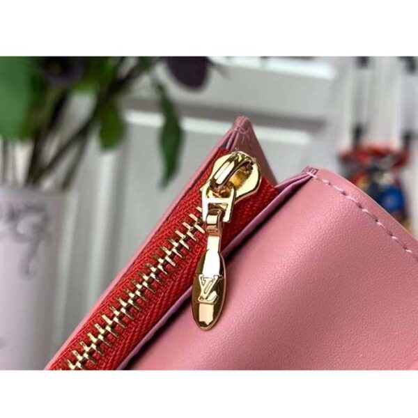 Louis Vuitton Unisex LV Vertical Compact Wallet Dragon Fruit Pink Taurillon Leather - Image 8