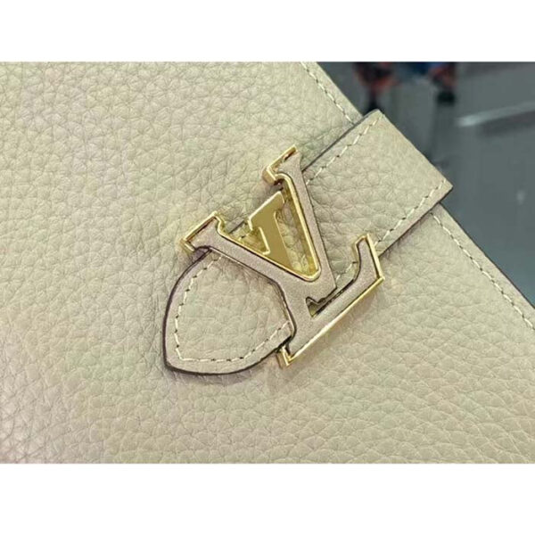 Louis Vuitton Unisex LV Vertical Compact Wallet Galet Gray Aquamarine Blue Taurillon Leather - Image 7