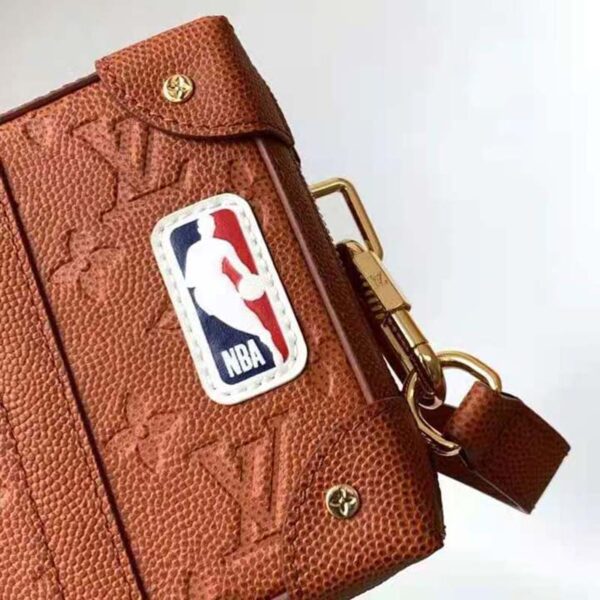 Louis Vuitton Unisex LV X NBA Soft Trunk Wearable Wallet Brown Ball Grain Leather - Image 8