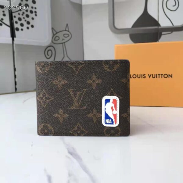 Louis Vuitton Unisex LV x NBA Multiple Wallet Monogram Coated Canvas - Image 2