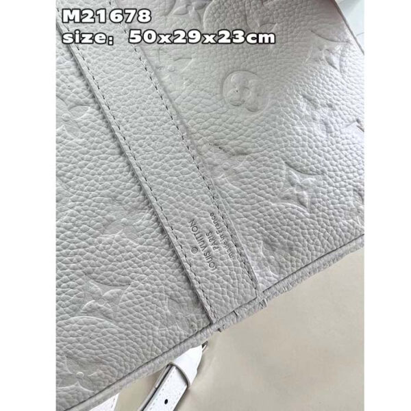 Louis Vuitton Unisex LV x YK Bandoulière Keepall 50 White Taurillon Monogram Cowhide Psychedelic Flower - Image 10