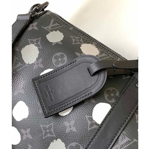 Louis Vuitton Unisex LV x YK Bandoulière Keepall 55 Monogram Eclipse Coated Canvas 3D Painted Dots Print - Image 6
