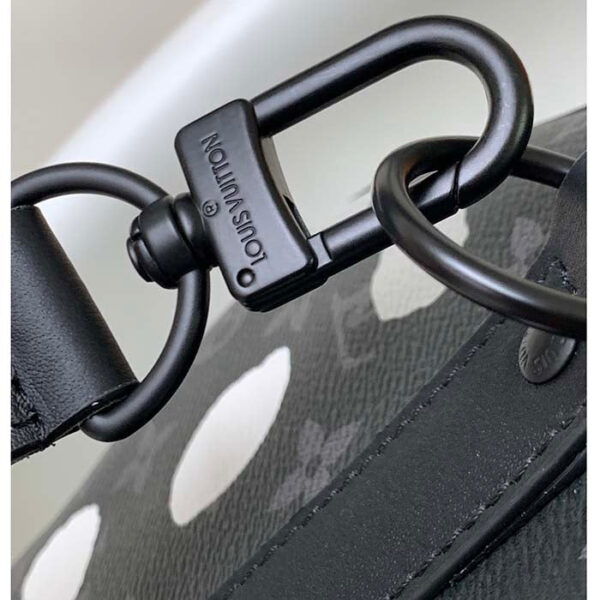 Louis Vuitton Unisex LV x YK Bandoulière Keepall 55 Monogram Eclipse Coated Canvas 3D Painted Dots Print - Image 9