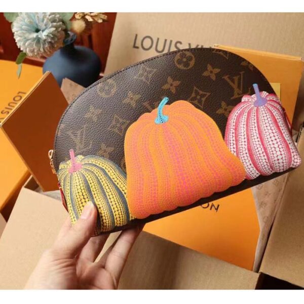 Louis Vuitton Unisex LV x YK Cosmetic Pouch Monogram Coated Canvas Colorful Pumpkin Print - Image 2
