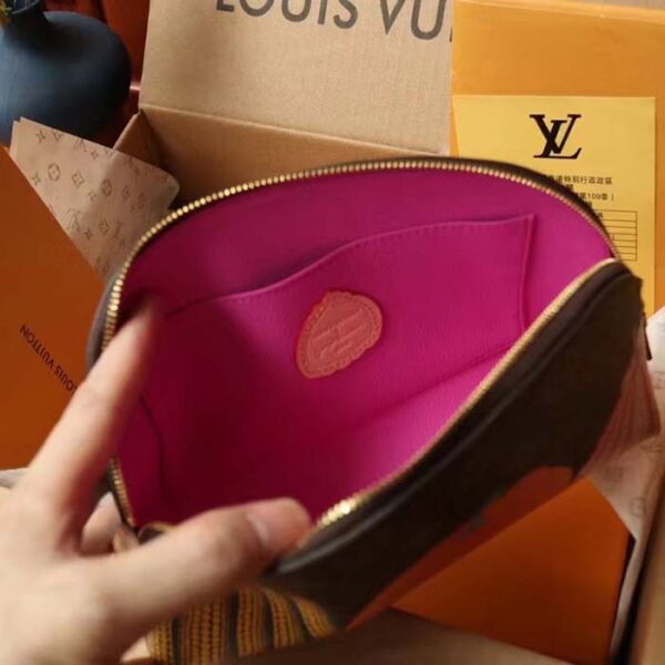 Louis Vuitton Unisex LV x YK Cosmetic Pouch Monogram Coated Canvas Colorful Pumpkin Print - Image 7