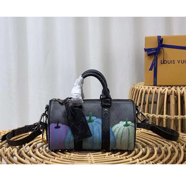 Louis Vuitton Unisex LV x YK Keepall 25 Monogram Eclipse Reverse Coated Canvas Pumpkin - Image 2