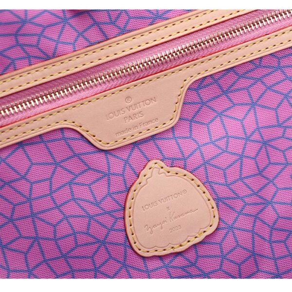 Louis Vuitton Unisex LV x YK Neverfull MM Monogram Coated Canvas Pumpkin Print - Image 9