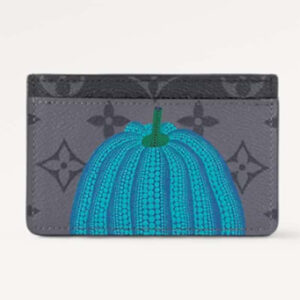 Louis Vuitton Unisex LV x YK Porte Carte Simple Monogram Eclipse Reverse Coated Canvas Pumpkin