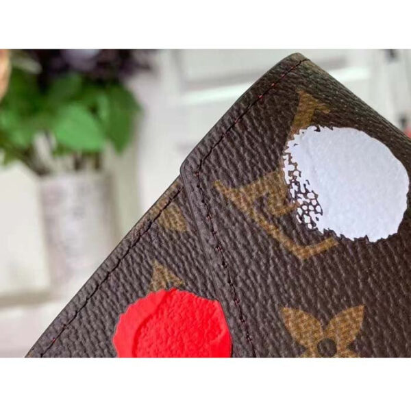 Louis Vuitton Unisex LV x YK Victorine Wallet Monogram Coated Canvas 3D Painted Dots Print - Image 8