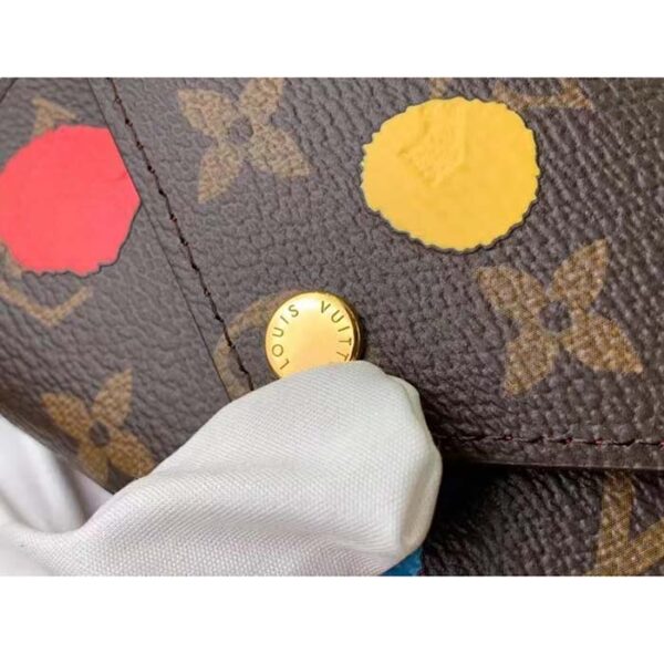 Louis Vuitton Unisex LV x YK Victorine Wallet Monogram Coated Canvas 3D Painted Dots Print - Image 7