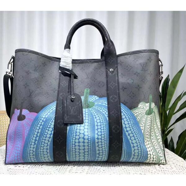 Louis Vuitton Unisex LV x YK Weekend Tote Simple Monogram Eclipse Reverse Coated Canvas Pumpkin - Image 2