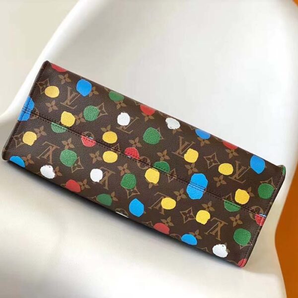 Louis Vuitton Unisex LVxYK OnTheGo MM Monogram Coated Canvas 3D Painted Dots Print - Image 7