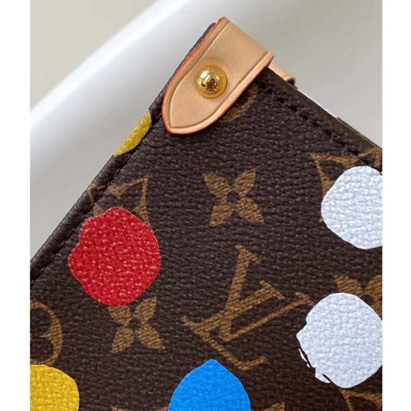 Louis Vuitton Unisex LVxYK OnTheGo MM Monogram Coated Canvas 3D Painted Dots Print - Image 10