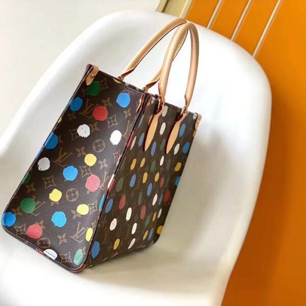 Louis Vuitton Unisex LVxYK OnTheGo MM Monogram Coated Canvas 3D Painted Dots Print - Image 4