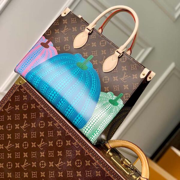 Louis Vuitton Unisex LVxYK OnTheGo MM Monogram Coated Canvas Pumpkin Print - Image 4
