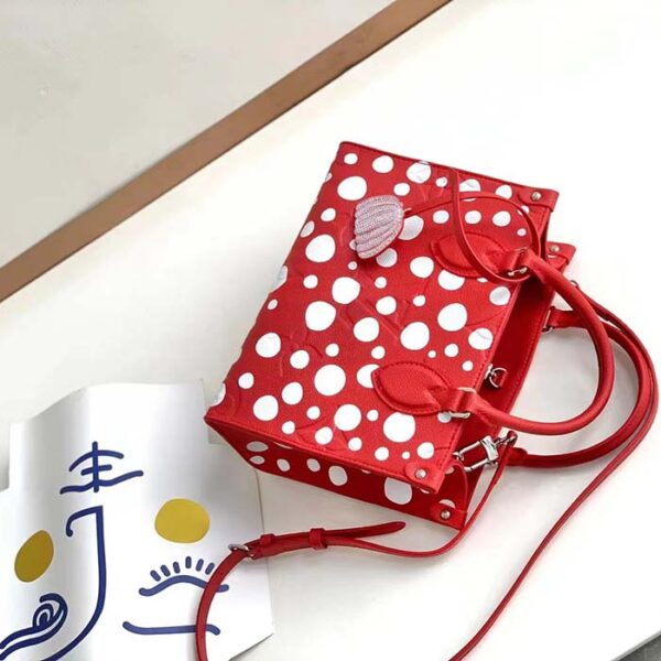 Louis Vuitton Unisex LVxYK OnTheGo PM Red White Embossed Grained Monogram Empreinte Cowhide - Image 5