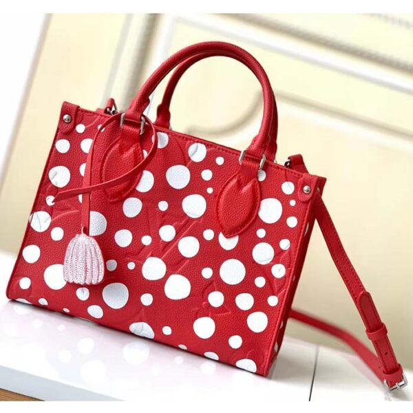 Louis Vuitton Unisex LVxYK OnTheGo PM Red White Embossed Grained Monogram Empreinte Cowhide - Image 2