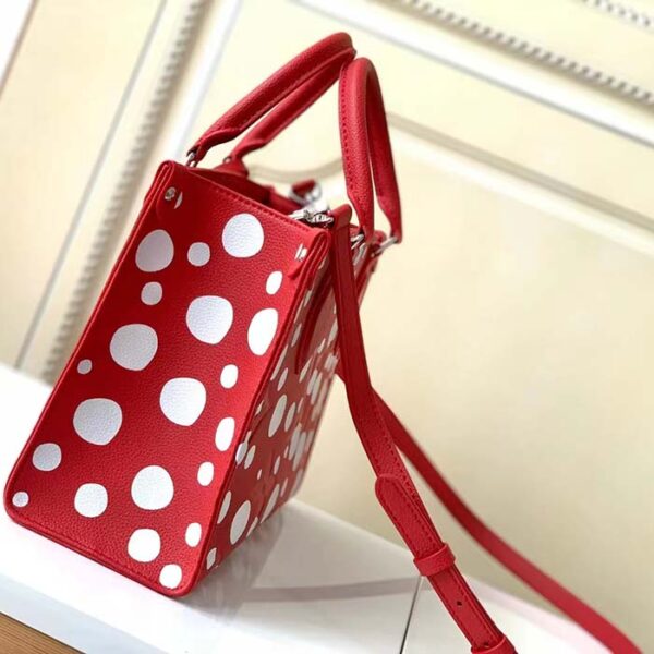Louis Vuitton Unisex LVxYK OnTheGo PM Red White Embossed Grained Monogram Empreinte Cowhide - Image 4
