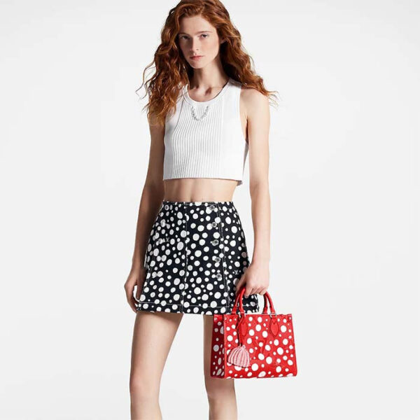 Louis Vuitton Unisex LVxYK OnTheGo PM Red White Embossed Grained Monogram Empreinte Cowhide - Image 12