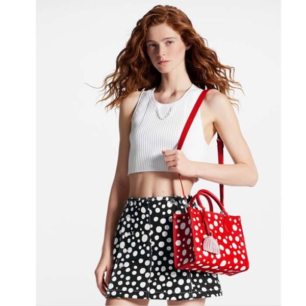 Louis Vuitton Unisex LVxYK OnTheGo PM Red White Embossed Grained Monogram Empreinte Cowhide - Image 13