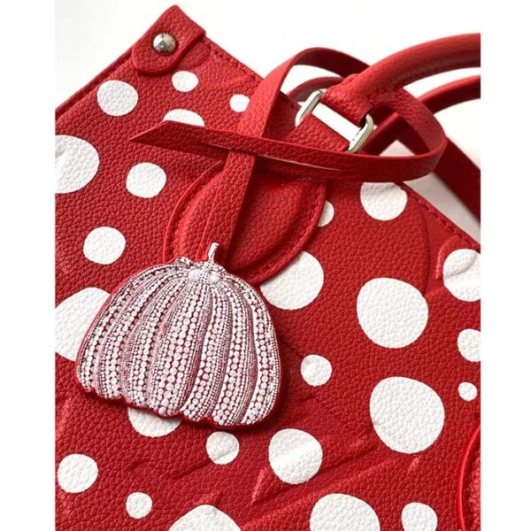 Louis Vuitton Unisex LVxYK OnTheGo PM Red White Embossed Grained Monogram Empreinte Cowhide - Image 8