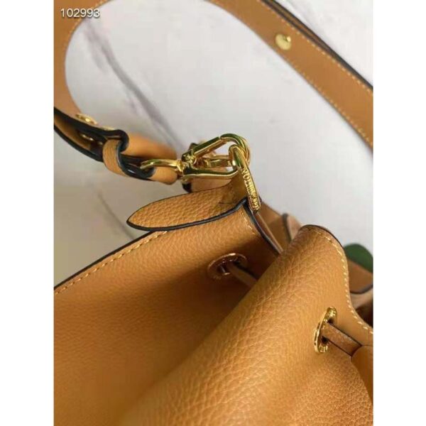 Louis Vuitton Unisex Lockme Bucket Bag Arizona Beige Grained Calf Leather - Image 9